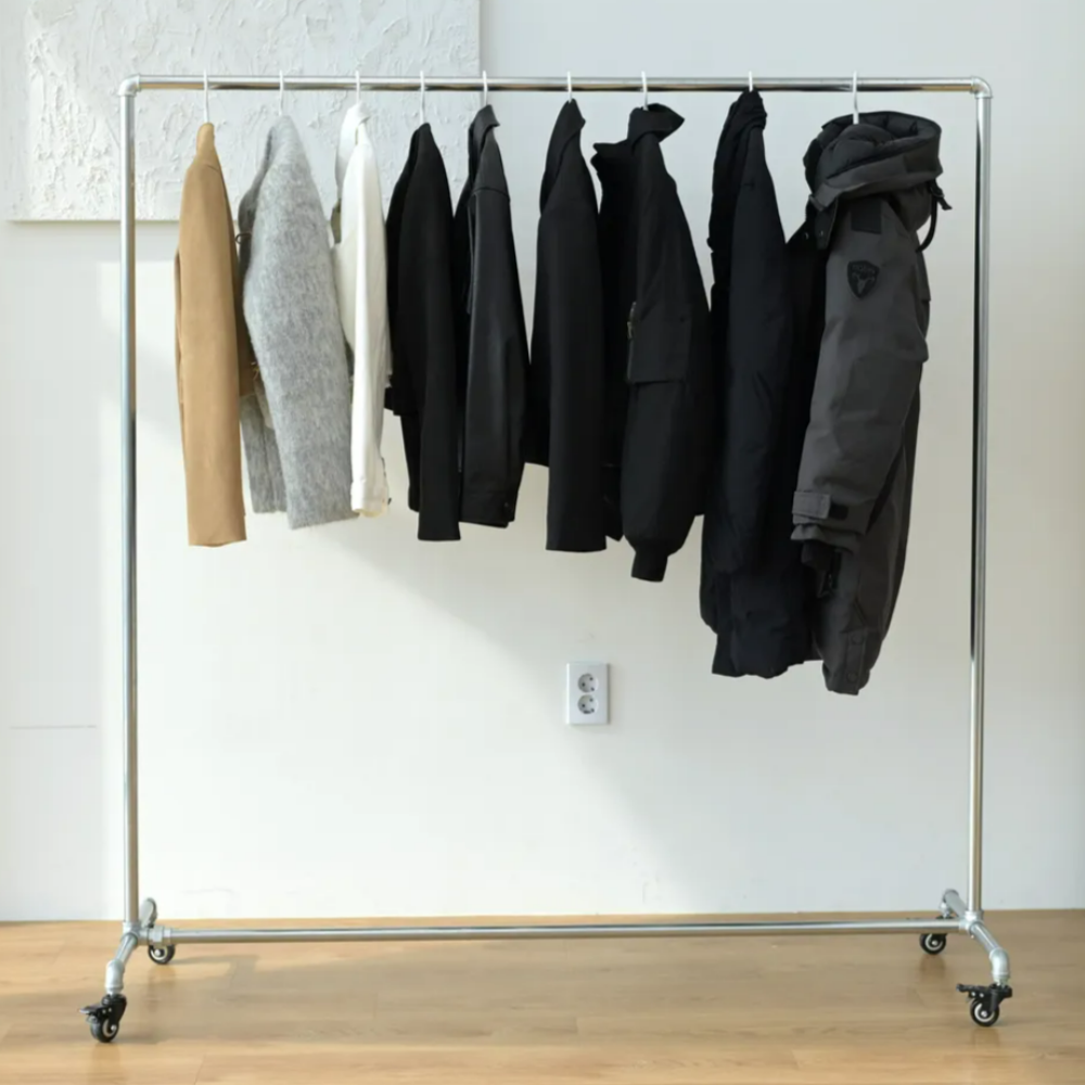 비아베네또 철제 1단 파이프헹거 옷가게 스탠드 이동식 옷걸이 튼튼한 헹거 0.8X1.2