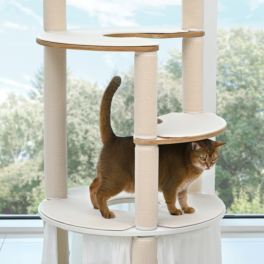 펫코본 캣타워 고양이 캣폴 원목캣타워 숨숨집 해먹 기본 스텝