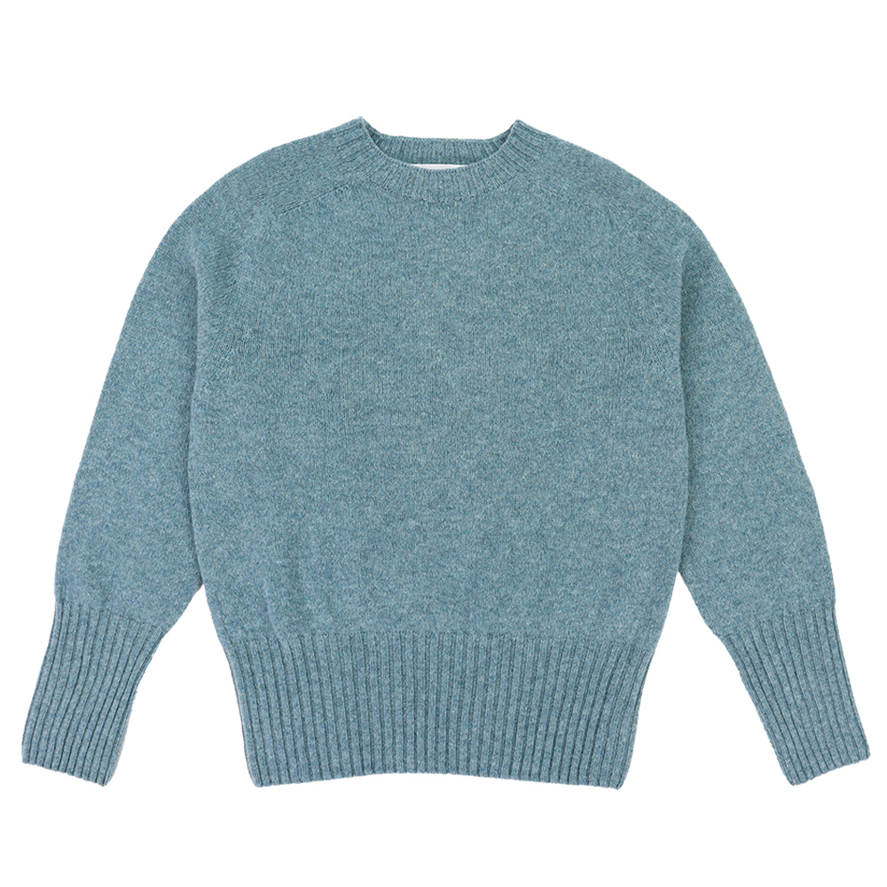 할리오브스코트랜드 여성 크루넥 스웨터 L3330/7 Oribe Green - 메인 이미지