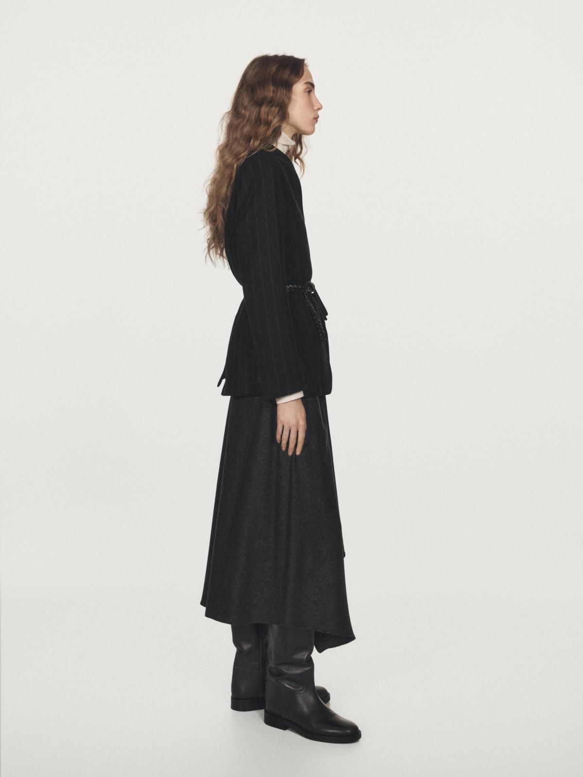 마시모두띠 핀스트라이프 라펠리스 블레이저 6058/909 BLACK - 상세 이미지 5