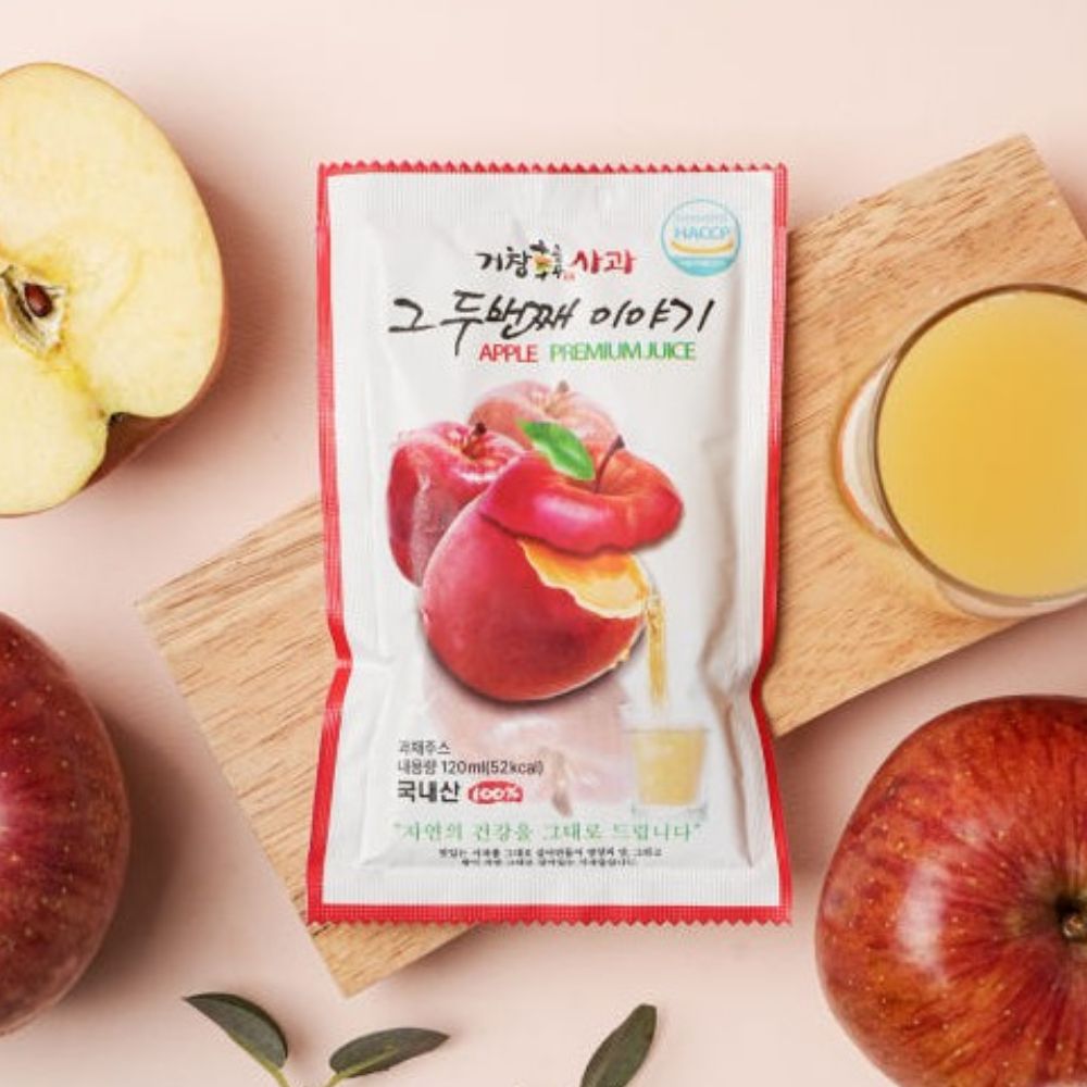 사과즙 착즙 사과즙100% 거창 아기 순수사과 주스 120ml 50포 100포 - 상세 이미지 5