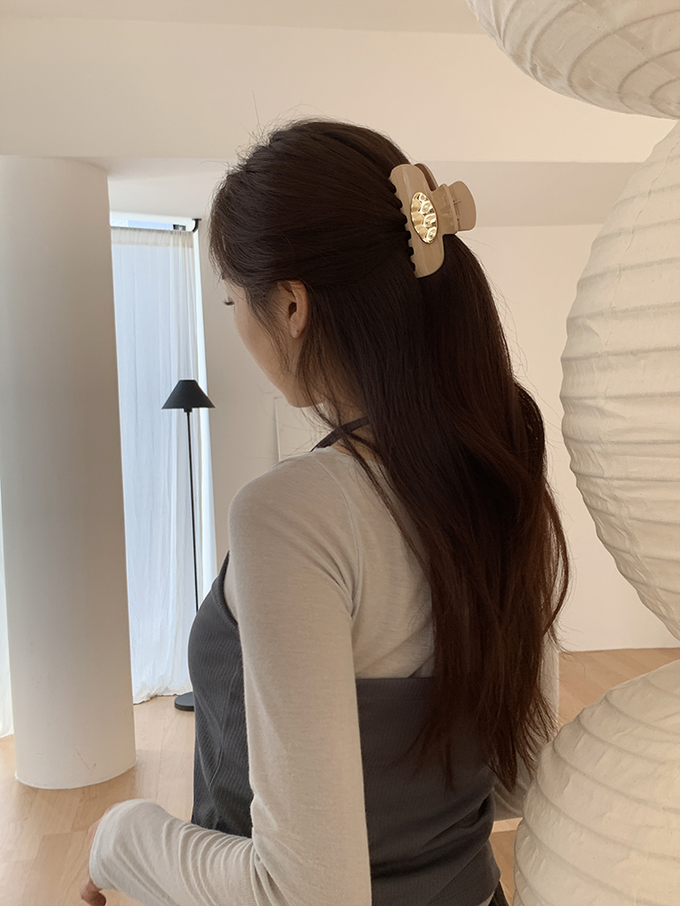 [무배] 셀프러브 무토 헤어클로 - 금속장식 반달 사각 올림머리 반묶음 국내생산 집게핀 - 상세 이미지 3