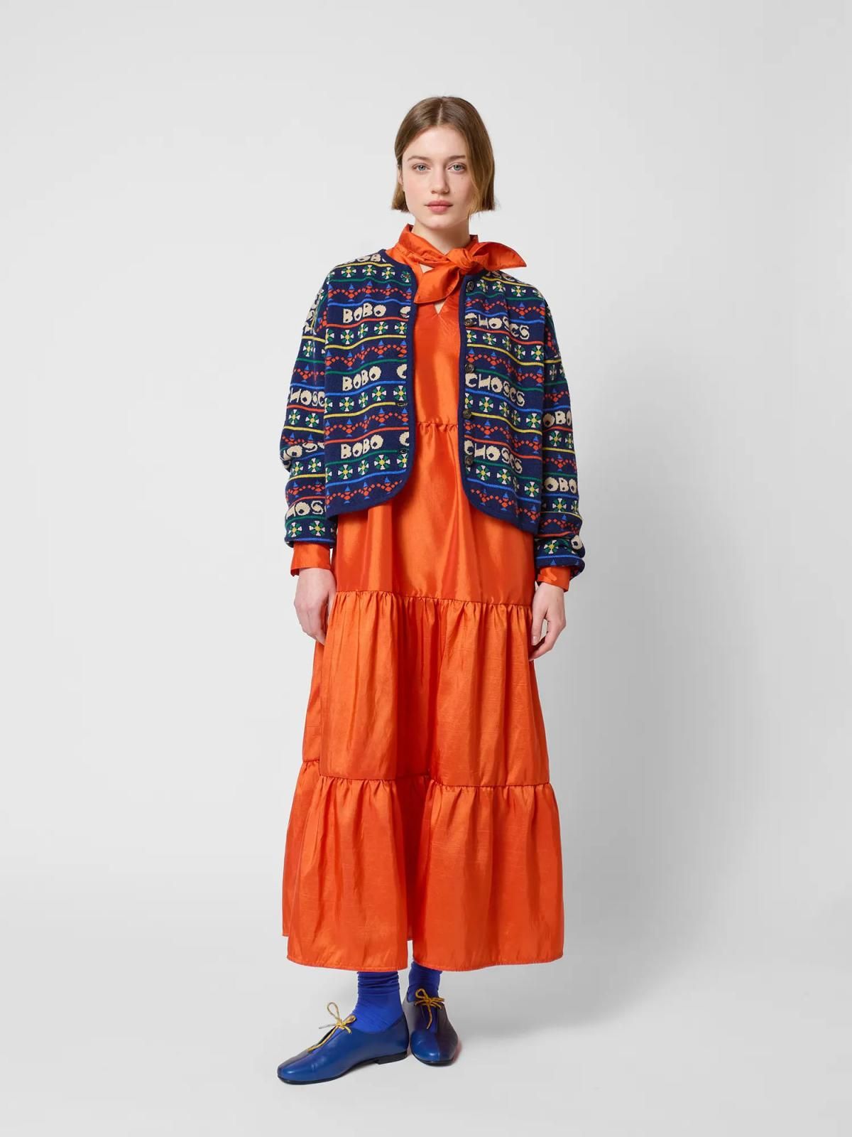 보보쇼즈 멀티컬러 프린트 루즈핏 니트 가디건 b225fd011 ONE COLOR - 상세 이미지 5