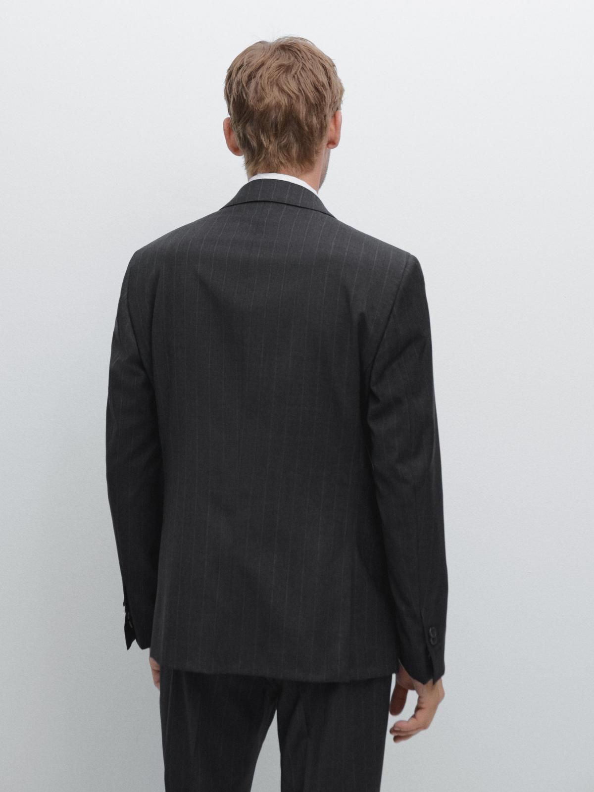 마시모두띠 클래식 핀스트라이프 울 수트 블레이저 3561/544 GREY - 상세 이미지 3
