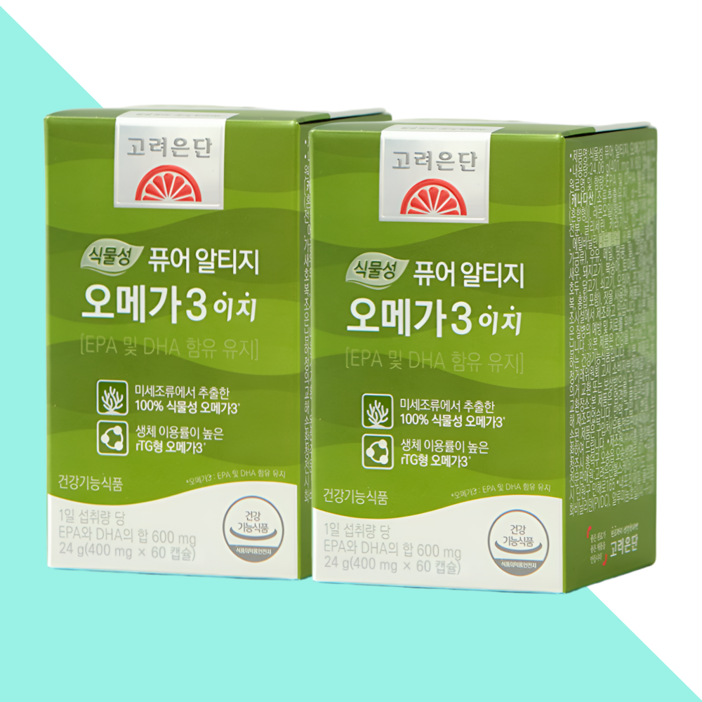 고려은단 식물성 RTG 오메가3 이지 60캡슐X2개 - 상품 이미지