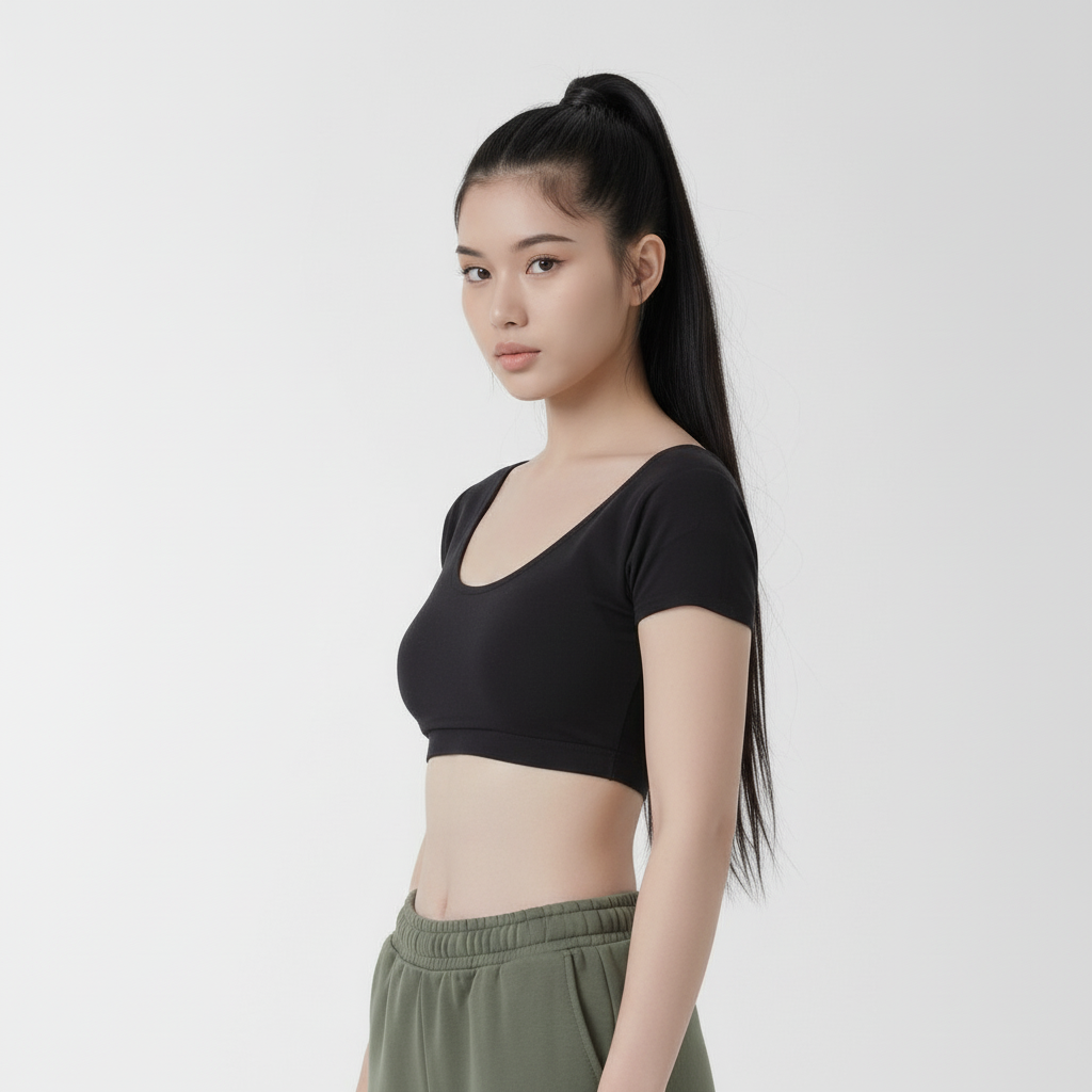 [자체제작] 라인블룸 직각어깨 패드 브라 탑 상세 이미지 3