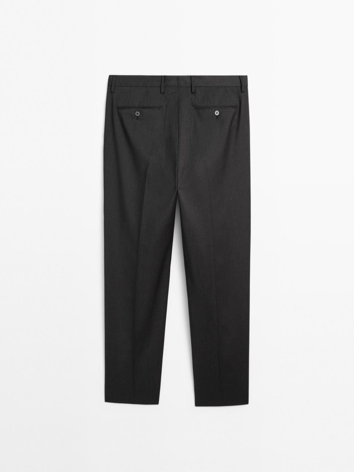 마시모두띠 프리미엄 울 테일러드 슬림핏 정장 팬츠 3533/527 CHARCOAL - 상세 이미지 5