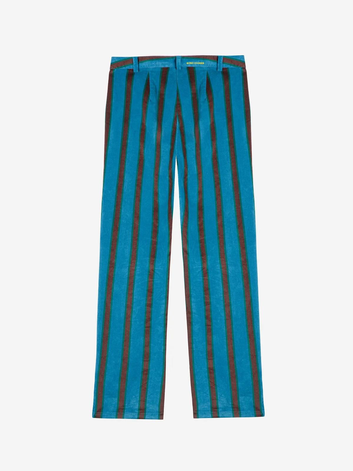 보보쇼즈 스트라이프 와이드핏 네이비 블루 팬츠 b225fd007 ONE COLOR - 상세 이미지 3