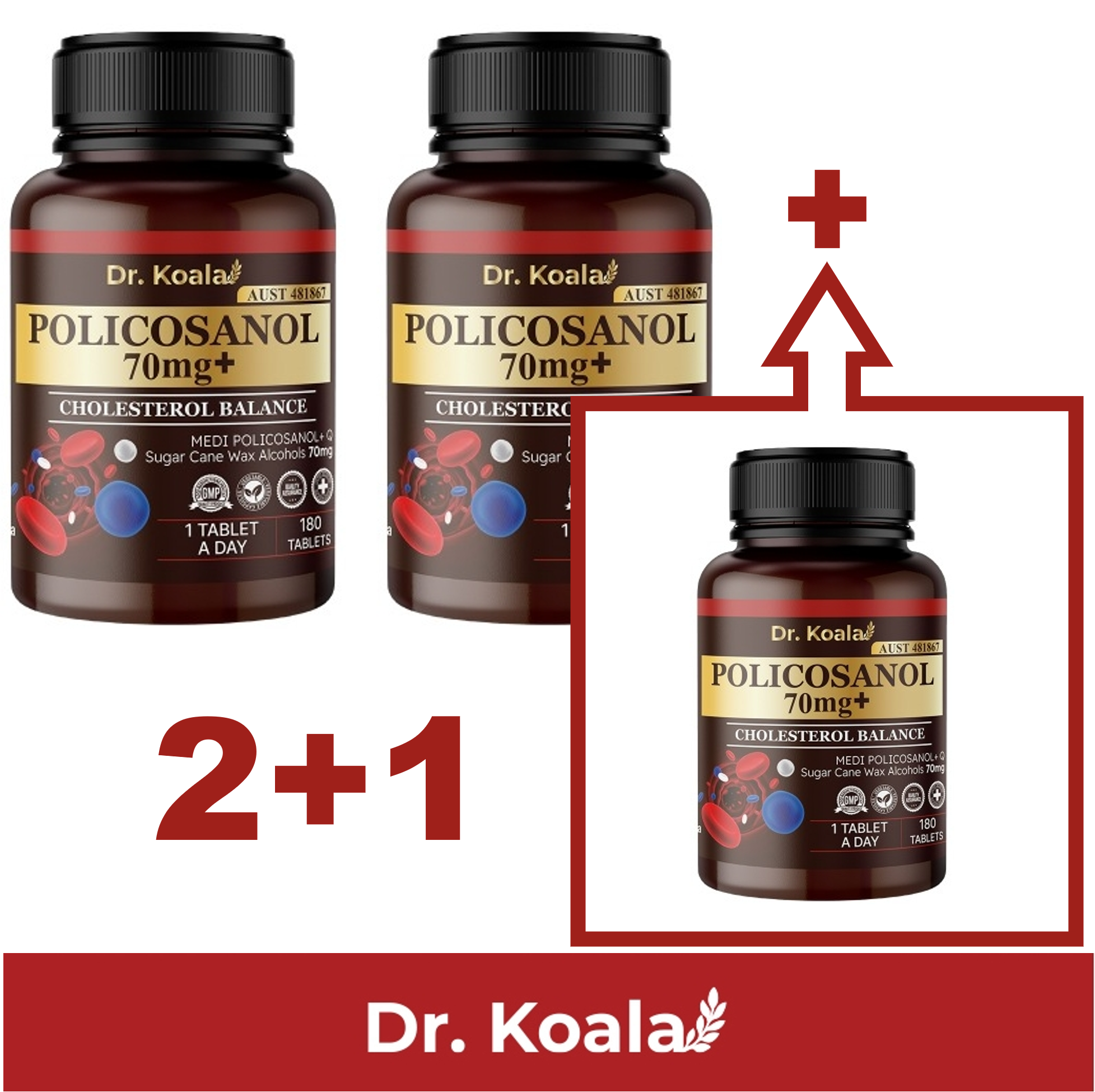 2+ 1호주 닥터코알라 폴리코사놀 70mg 540정(18개월분) - 상품 이미지