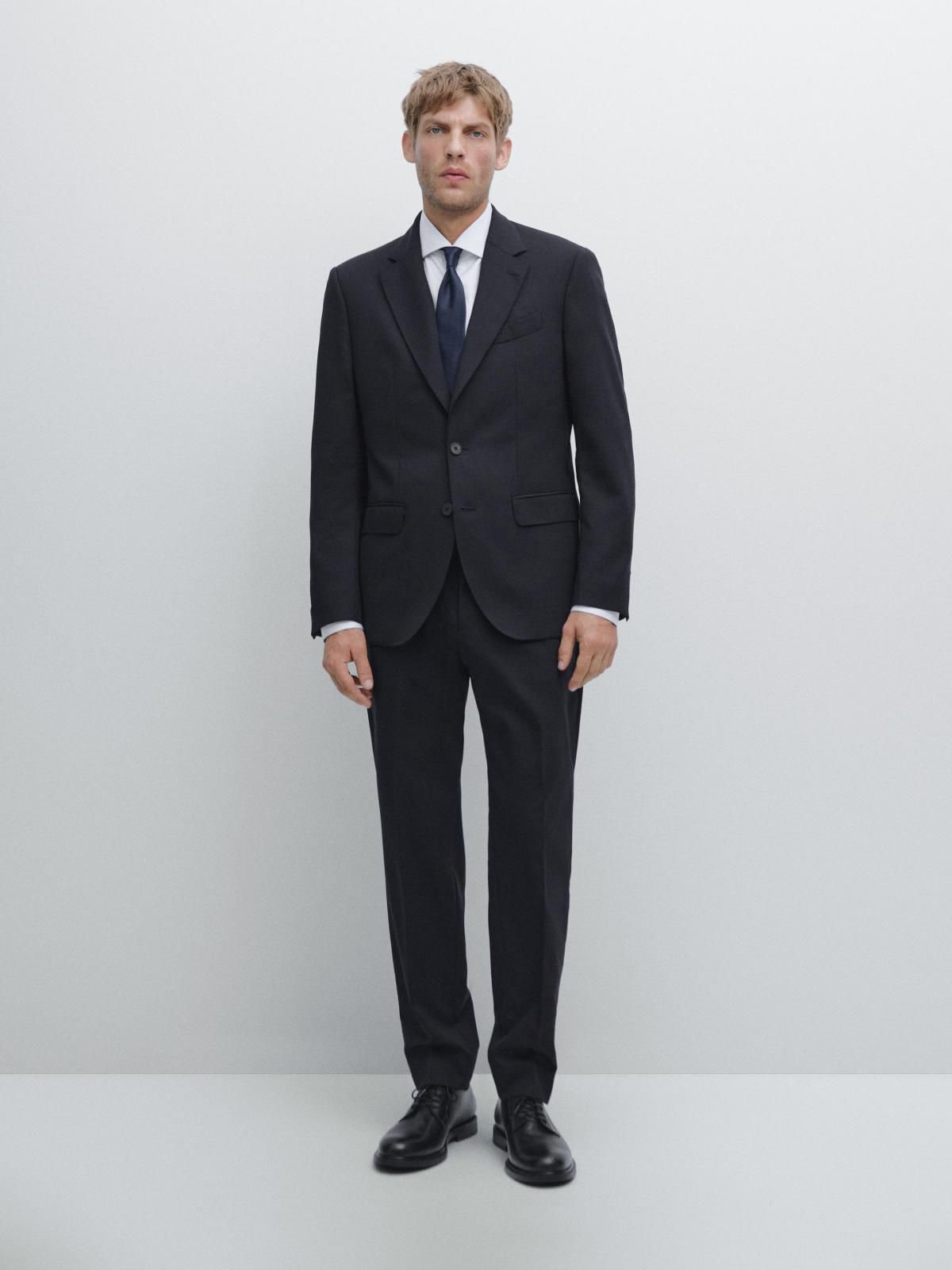마시모두띠 울 블렌드 슬림핏 정장 팬츠 3503/502 NAVY BLUE - 상세 이미지 2