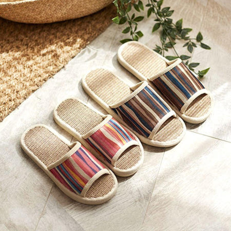 실내화 린넨 썸머 라탄 슬리퍼 사무실 거실화(특가)