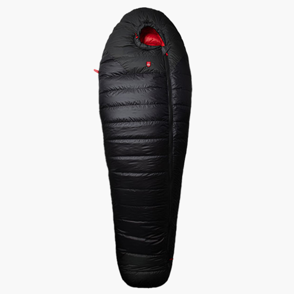 파작 코어 750 경량 백패킹 다운 침낭 롱, 블랙/레드 - 메인 이미지