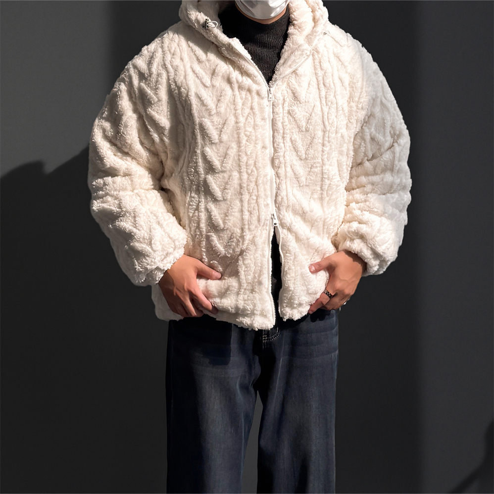 양털후리스 후리스후드집업 - 상세 이미지 2