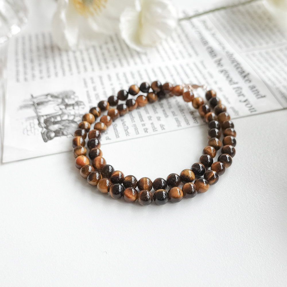 14k 6mm 호안석 목걸이 OPPN0350 - 상세 이미지 4