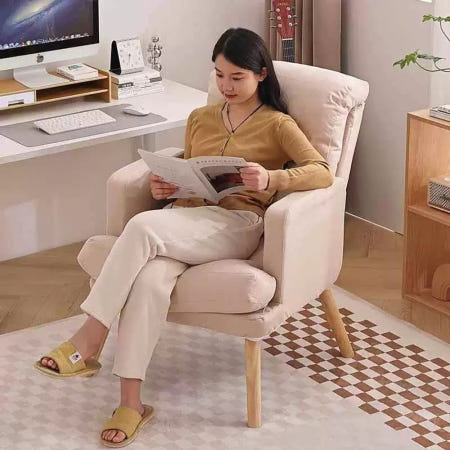 재택근무용 컴퓨터의자 쇼파의자 북유럽 양반다리 미색