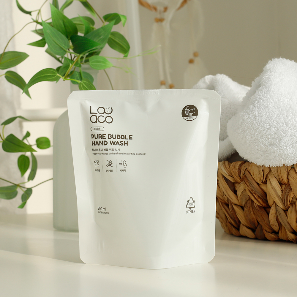 루아코 퓨어버블 거품형 핸드워시 무향 아기 손세정제 리필 300ml, 3개 - 상세 이미지 2