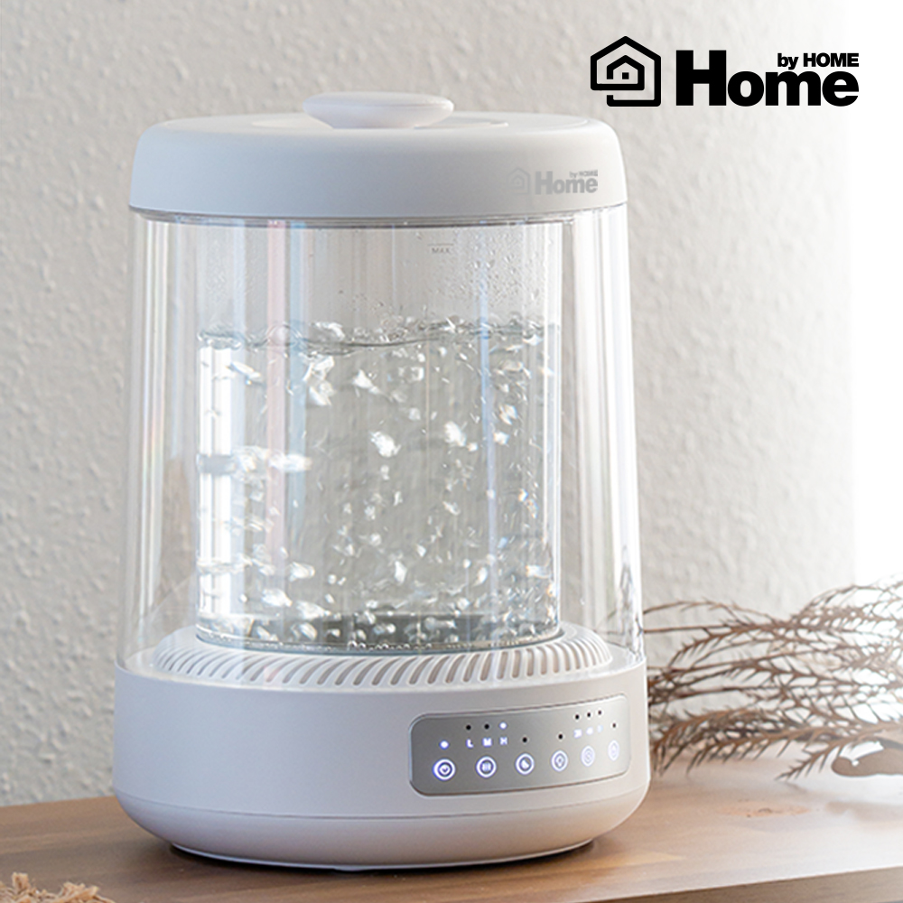 홈바이홈 휴미스 물멍 가습기 가열식 간편세척 저전력 대용량 살균 열풍 건조 세척