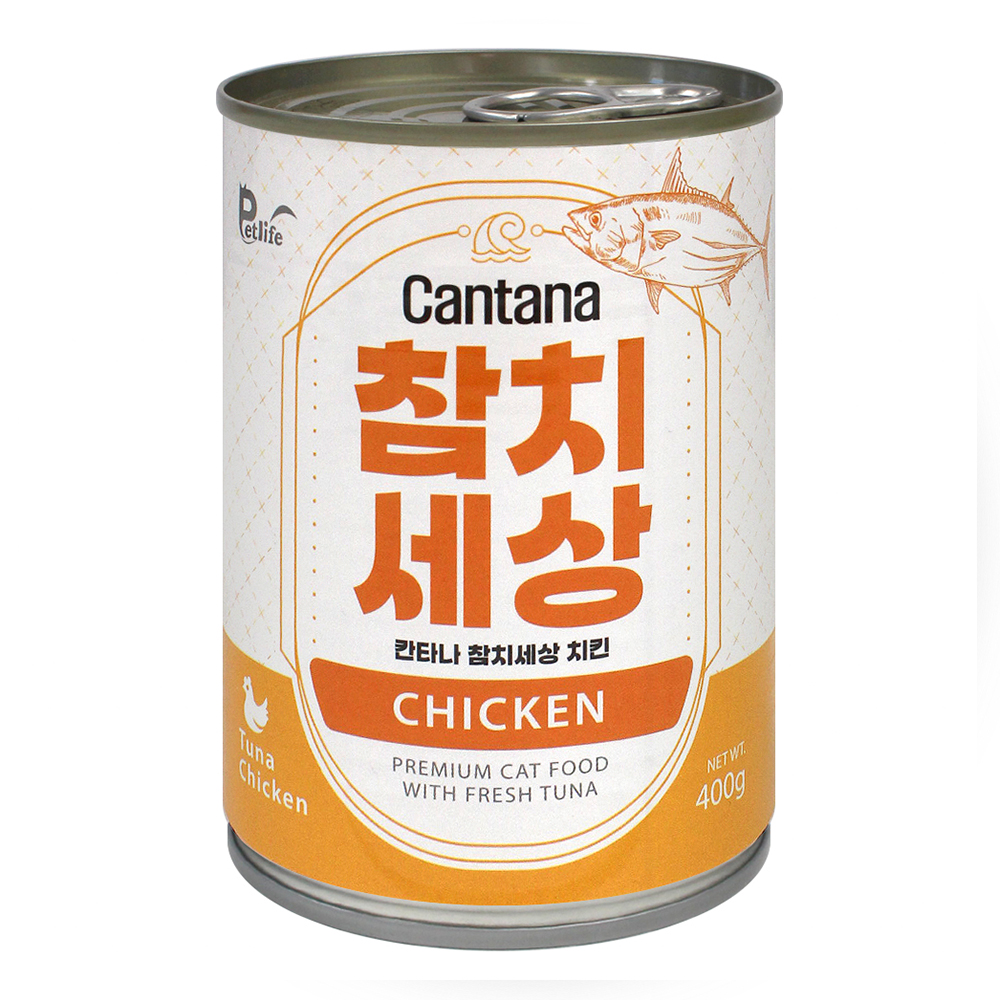 칸타나 참치세상 고양이캔 참치+치킨, 400g, 1개