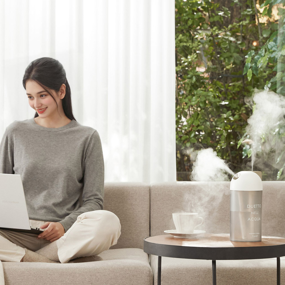 프롬비 무선가습기 사무실 탁상용 휴대용 더블미스트 1리터 FE243 골드