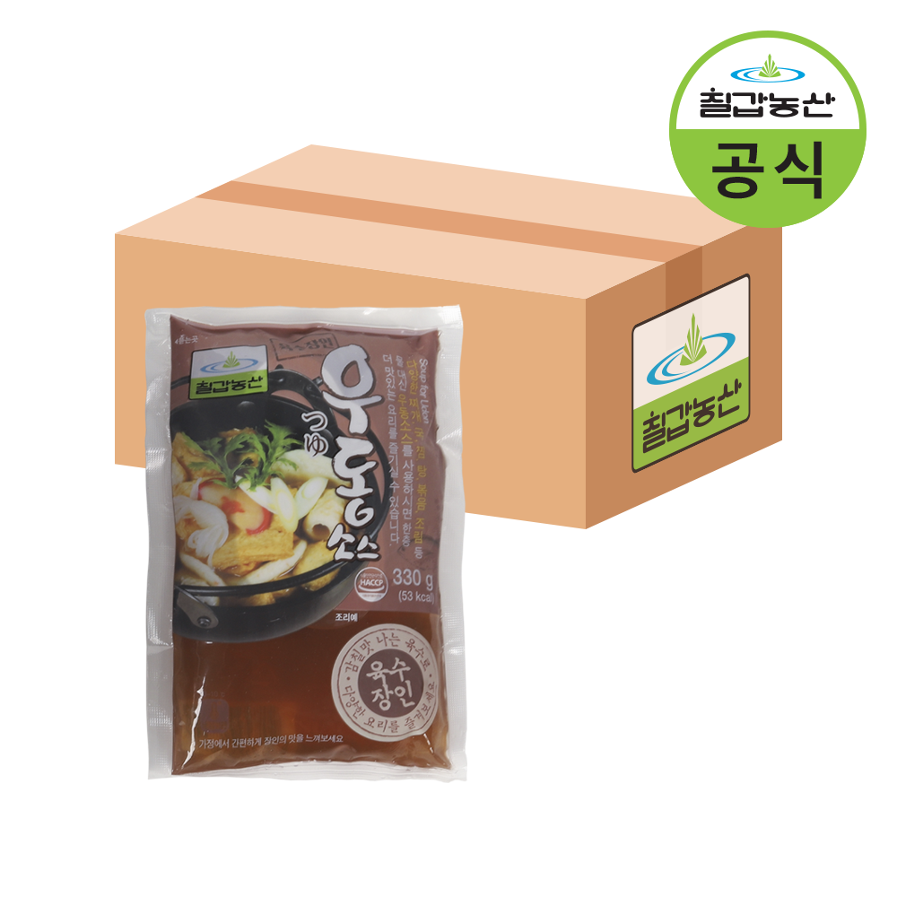 칠갑농산 우동소스 330ml 1박스 (30개입) - 상품 이미지