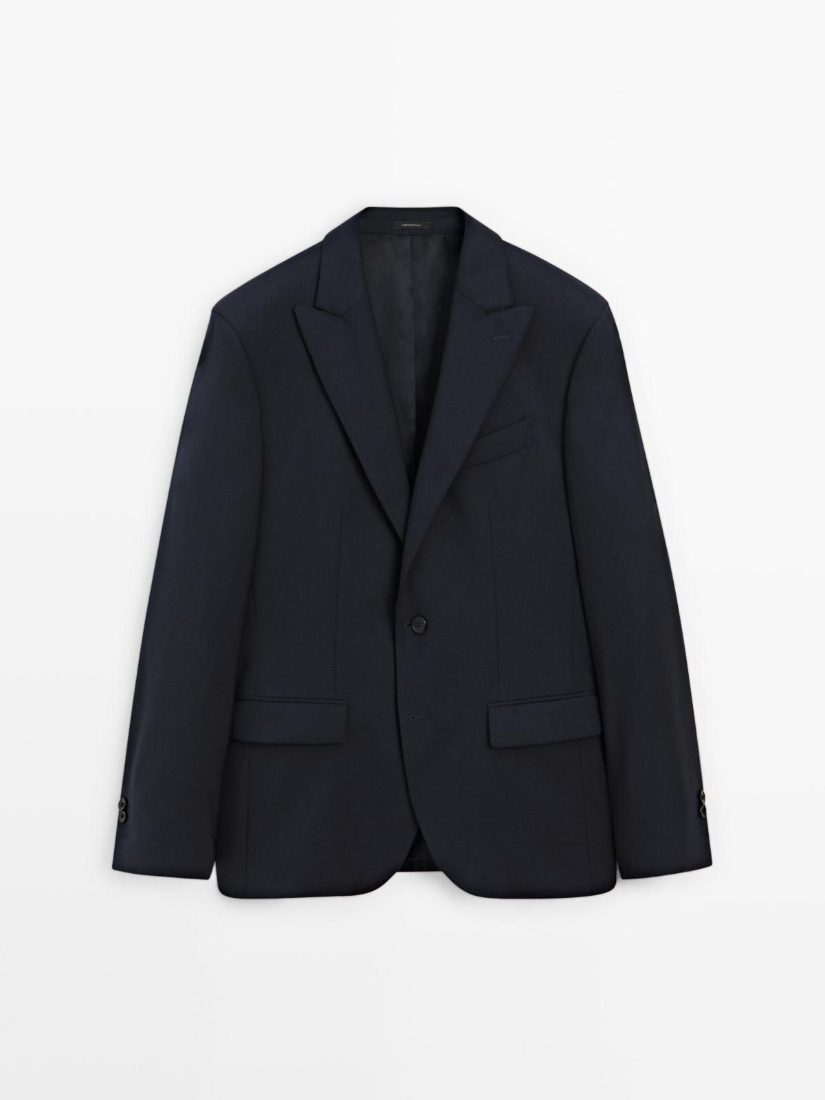 마시모두띠 울 블렌드 노치라펠 수트 블레이저 3556/541 NAVY BLUE - 메인 이미지