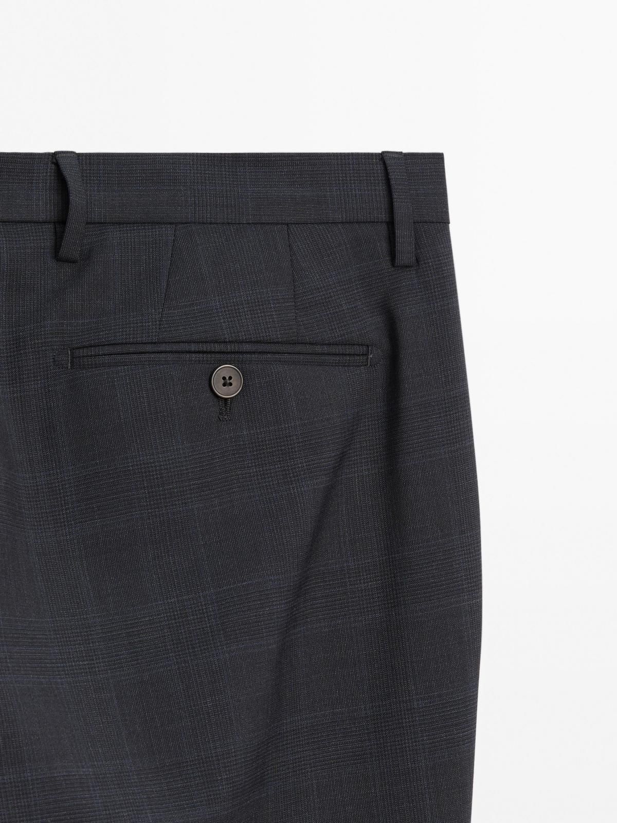 마시모두띠 체크 클래식 울 테일러드 정장 팬츠 3513/509 NAVY BLUE - 상세 이미지 5