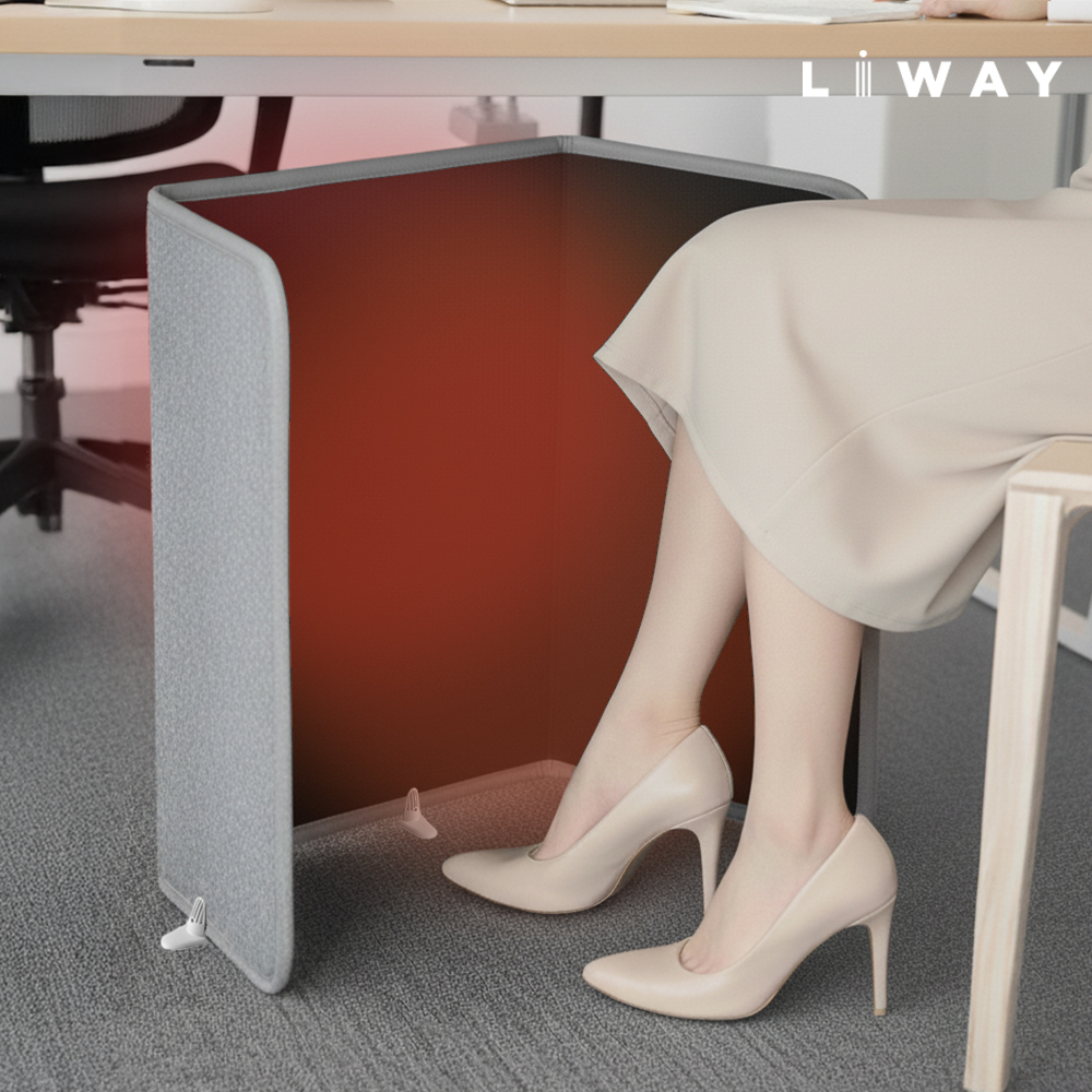 리웨이 발난로 다리히터 파티션히터 히팅패드 사무실 전열기 그레이