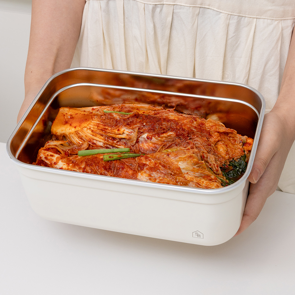 살림공간 스텐 김치통 반찬 3.6L 밀폐용기 - 상세 이미지 5