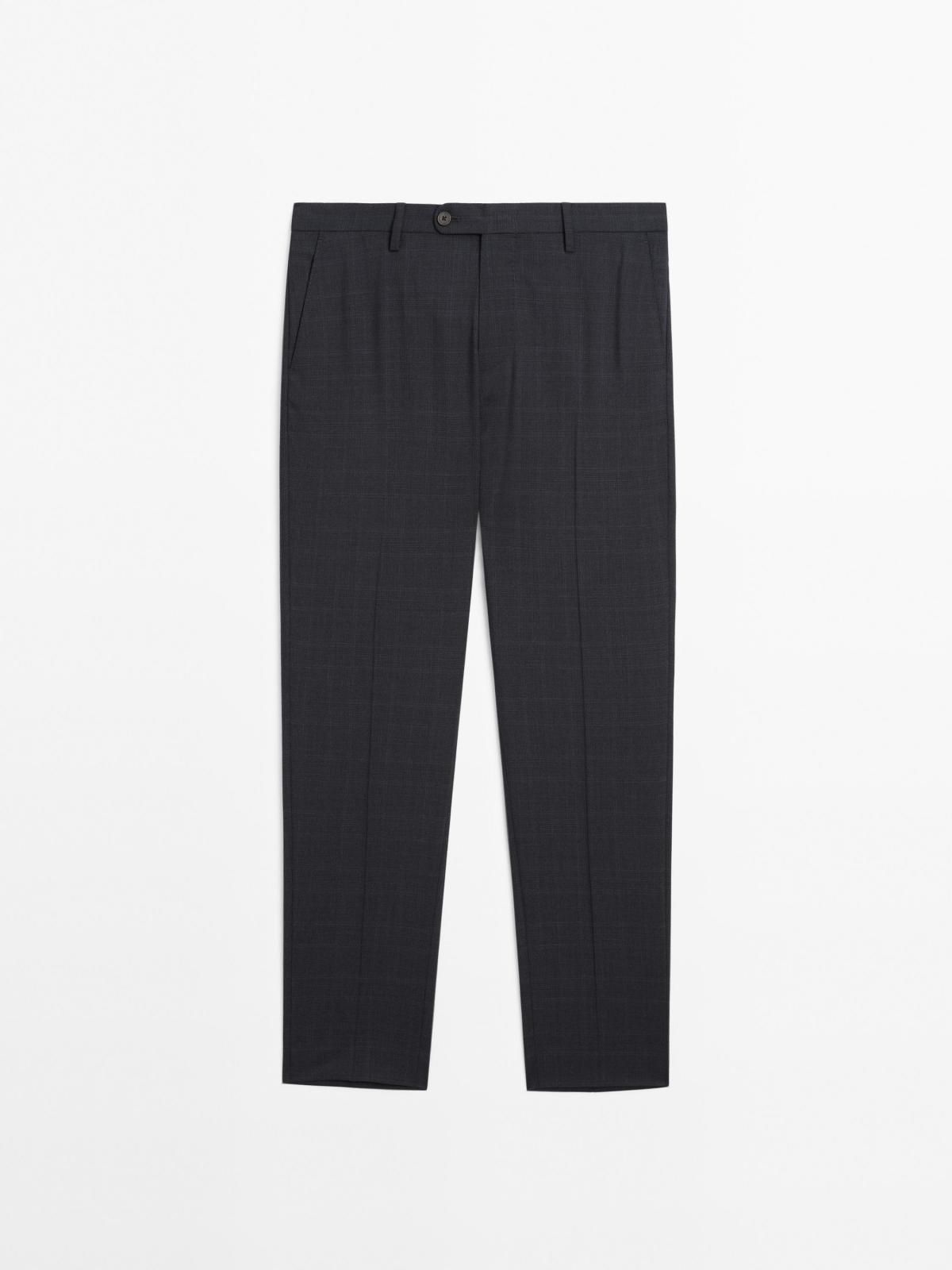 마시모두띠 체크 클래식 울 테일러드 정장 팬츠 3513/509 NAVY BLUE - 상세 이미지 4