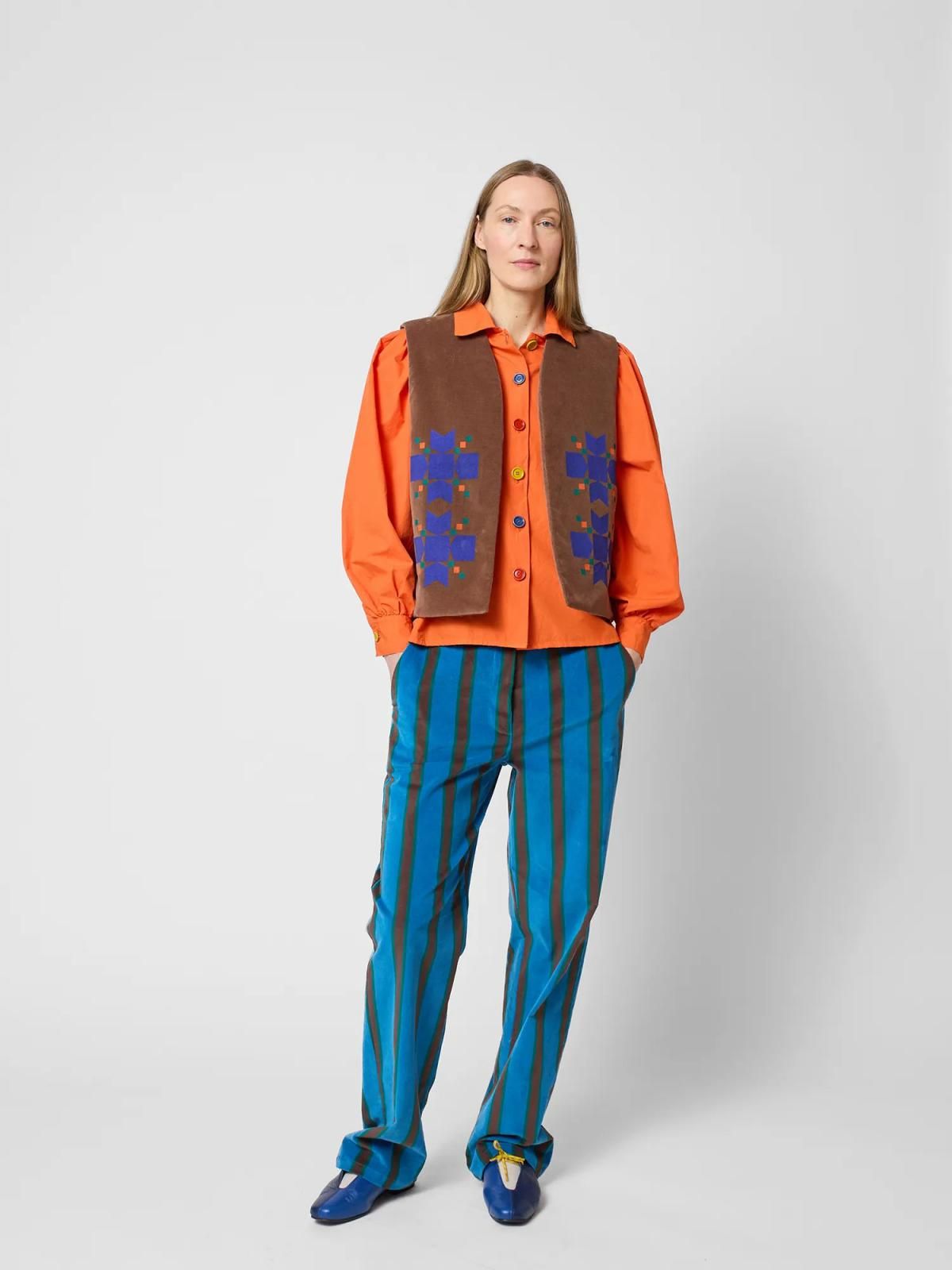 보보쇼즈 에스닉 벨벳 다크브라운 베스트 b225fd009 ONE COLOR - 상세 이미지 5
