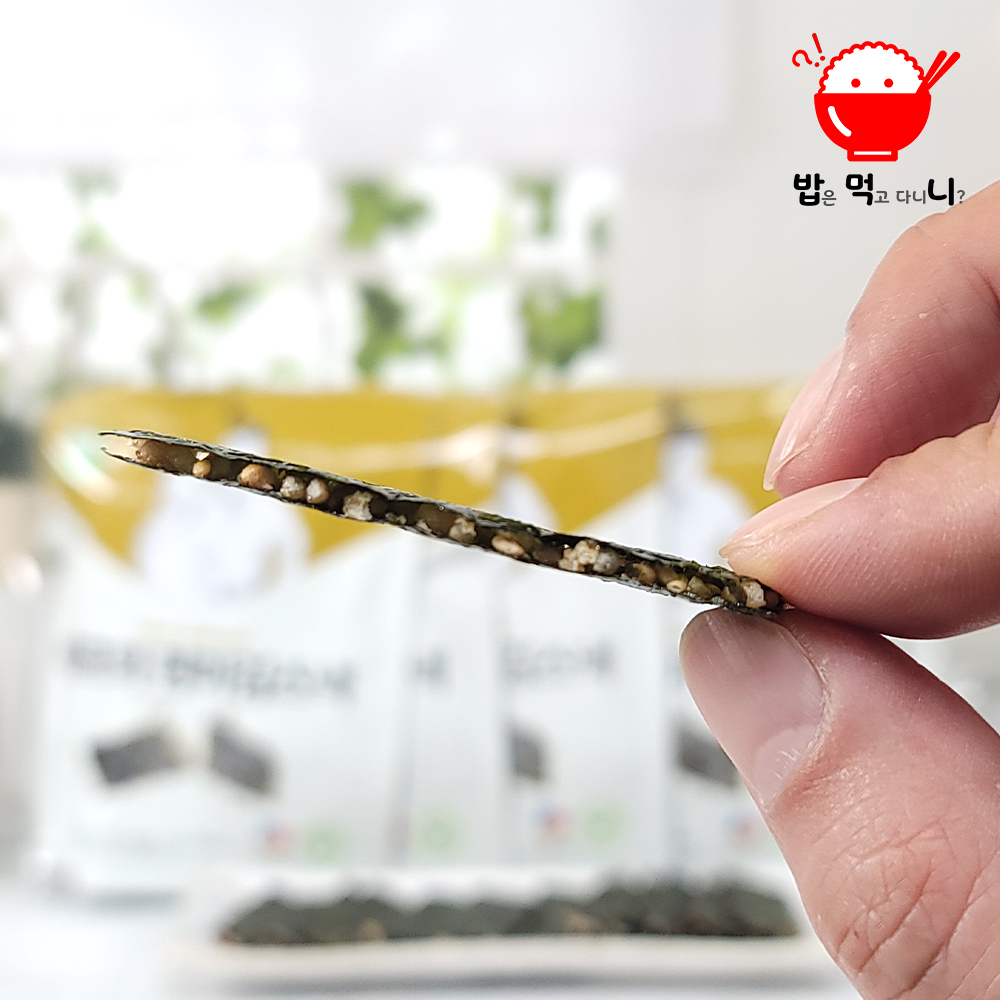 셰프의 현미 김스낵 국내산 김과자 인생 술안주 맥주안주 오리지널김스낵, 20g, 5개 - 상세 이미지 5