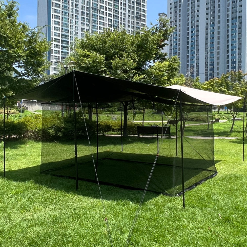 아릭시 타프 스크린 메쉬스크린 모기장 쉘터 그늘막 타프쉘 렉타 헥사 캠핑 블랙 M