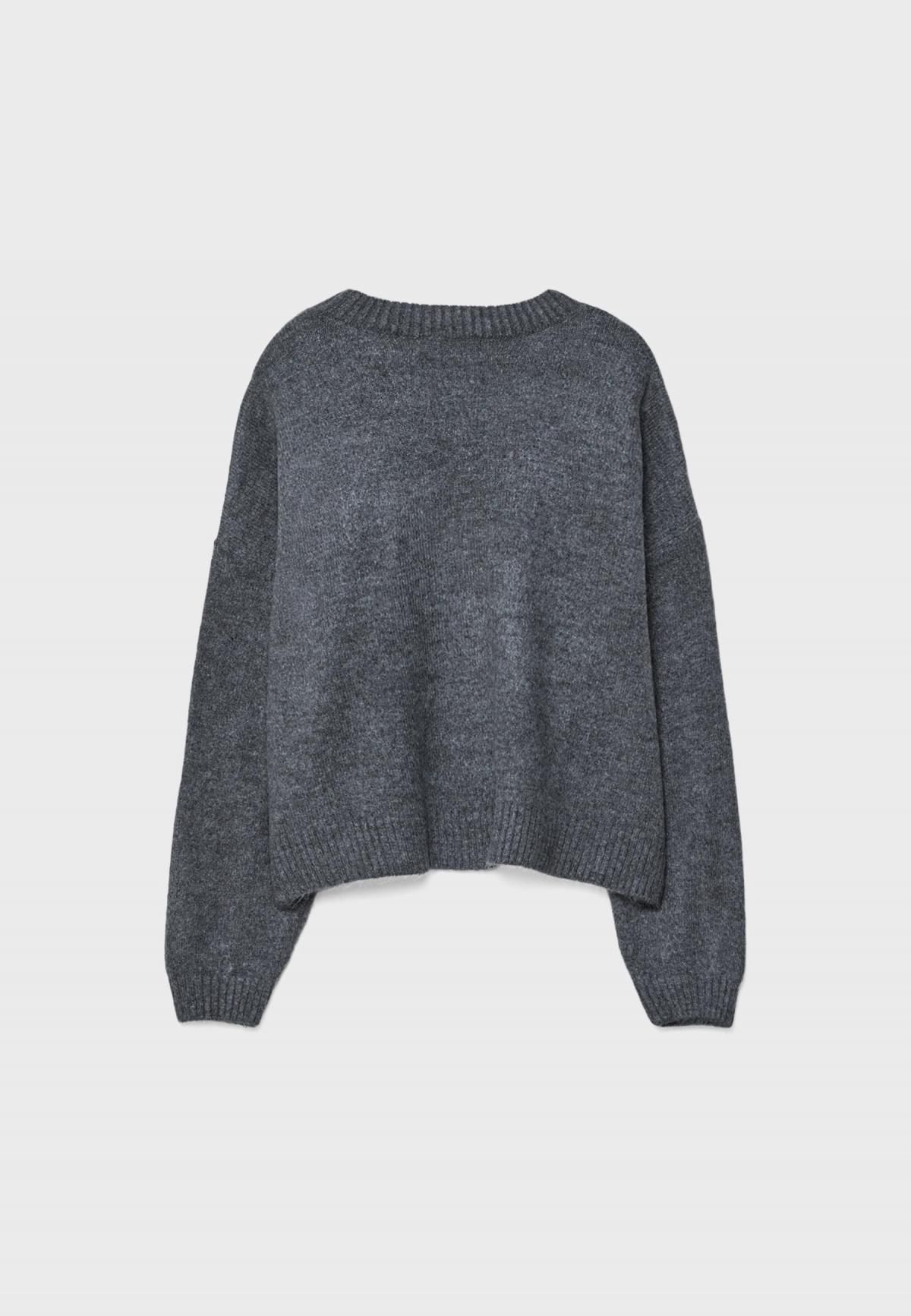 스트라디바리우스 인타르시아 라운드넥 니트 스웨터 5151/135 DARK GREY - 상세 이미지 2