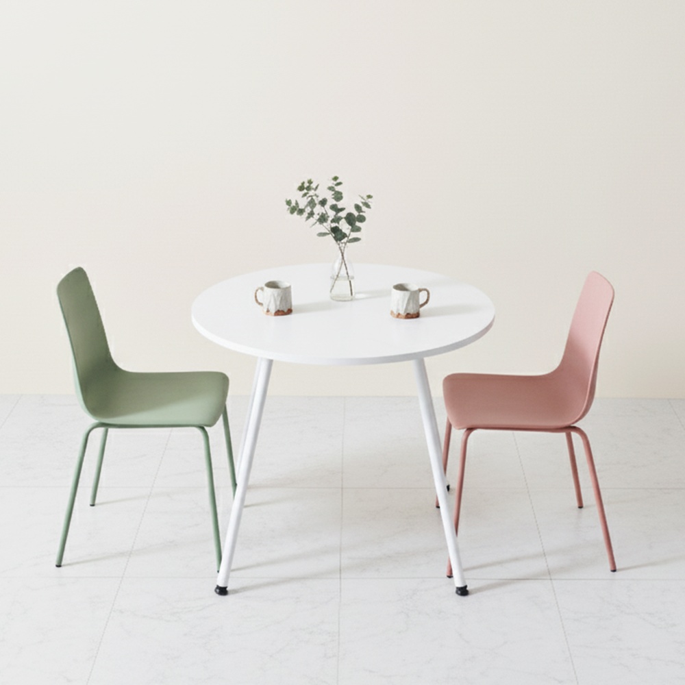 포인 원형식탁 lpm상판 원탁 작은 미니 원룸 카페테이블 900