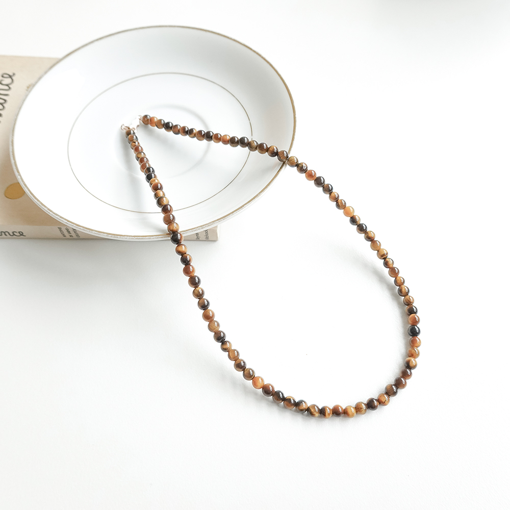 14k 4mm 호안석 목걸이 OPPN0351 - 상세 이미지 2