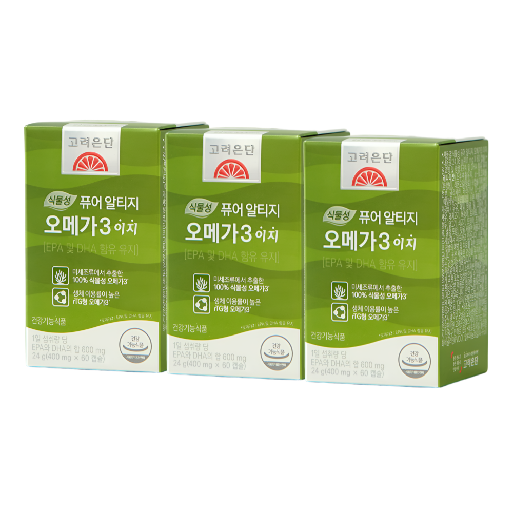 고려은단 식물성 RTG 오메가3 이지 60캡슐X3개 - 상세 이미지 5