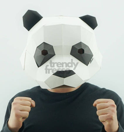 [트렌디프레소협력사]데이슬롯 종이가면 팬더 입체 동물탈 만들기