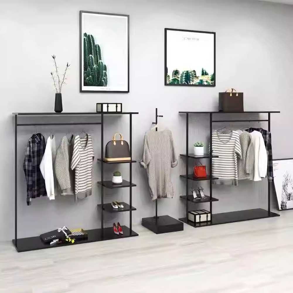 의류매장 행거 튼튼한 스탠드 옷가게 철재 옷걸이 봉 입체형 50x170cm - 상세 이미지 3