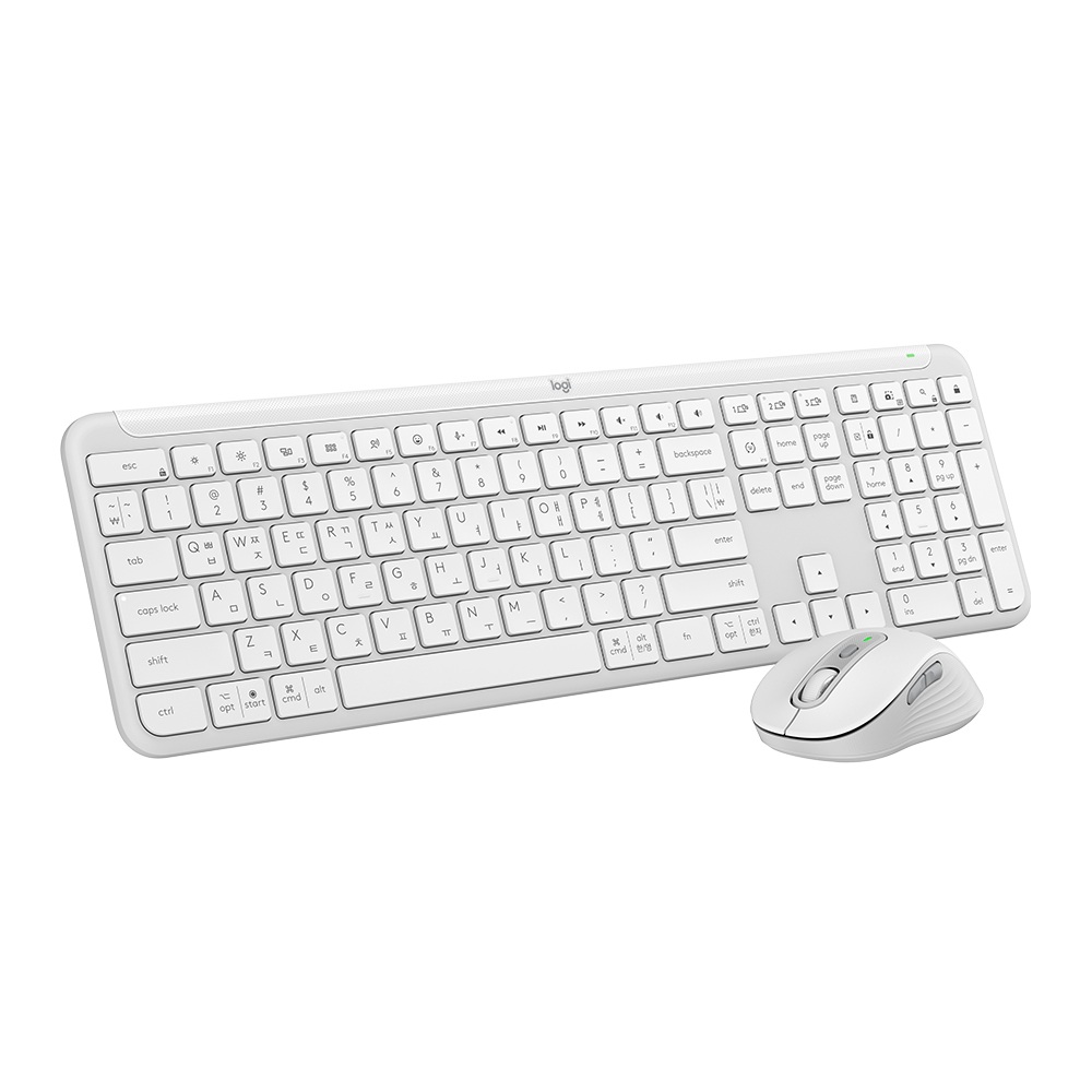 [슈퍼적립] [리뷰포인트] [N배송] 로지텍코리아 공식 시그니처 MK950 콤보 슬림 무선 키보드 마우스 세트 오프화이트, 팬터그래프