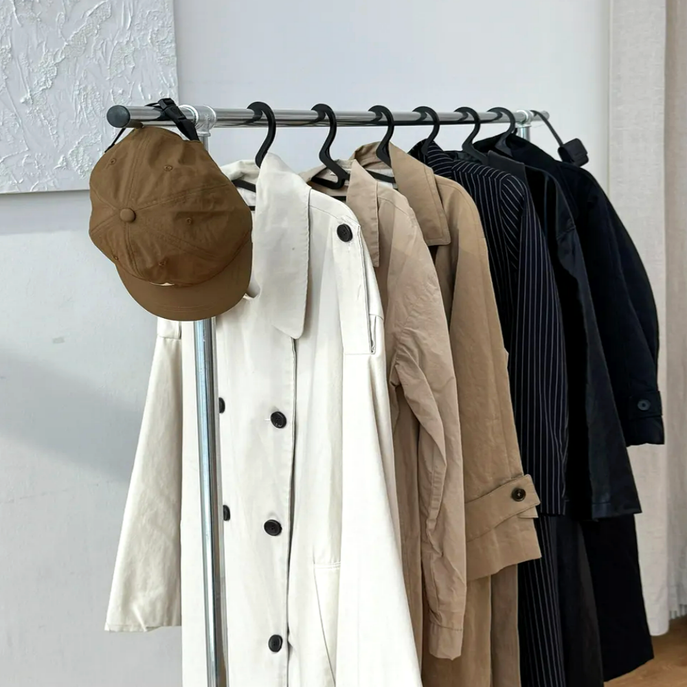 비아베네또 철제 1단 파이프헹거 옷가게 스탠드 이동식 옷걸이 튼튼한 헹거 0.8X1.2