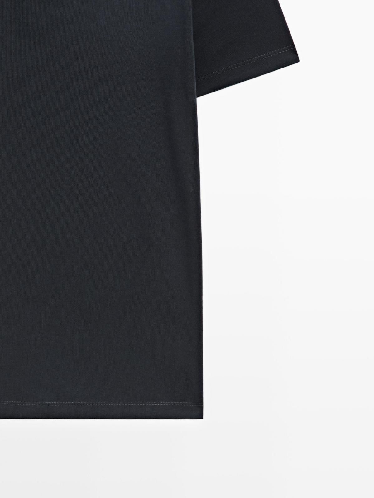 마시모두띠 프리미엄 울블렌드 반팔 티셔츠 0515/155 NAVY BLUE - 상세 이미지 5