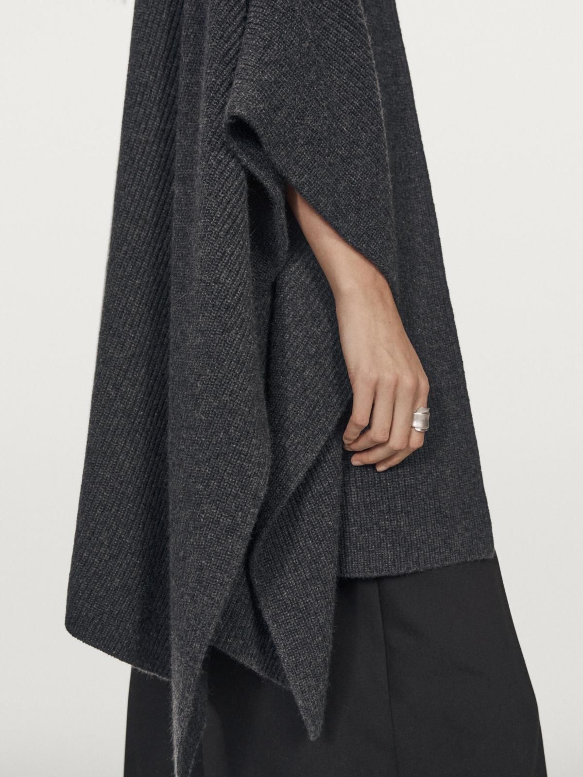 마시모두띠 프리미엄 캐시미어 니트 케이프 5624/565 ANTHRACITE GREY - 상세 이미지 4
