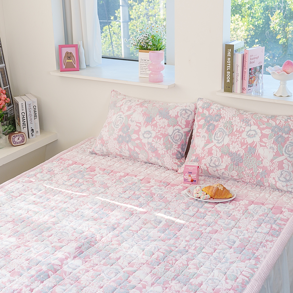 나라데코 플라워 착번 극세사패드 따뜻한 겨울 침대 패드 SS