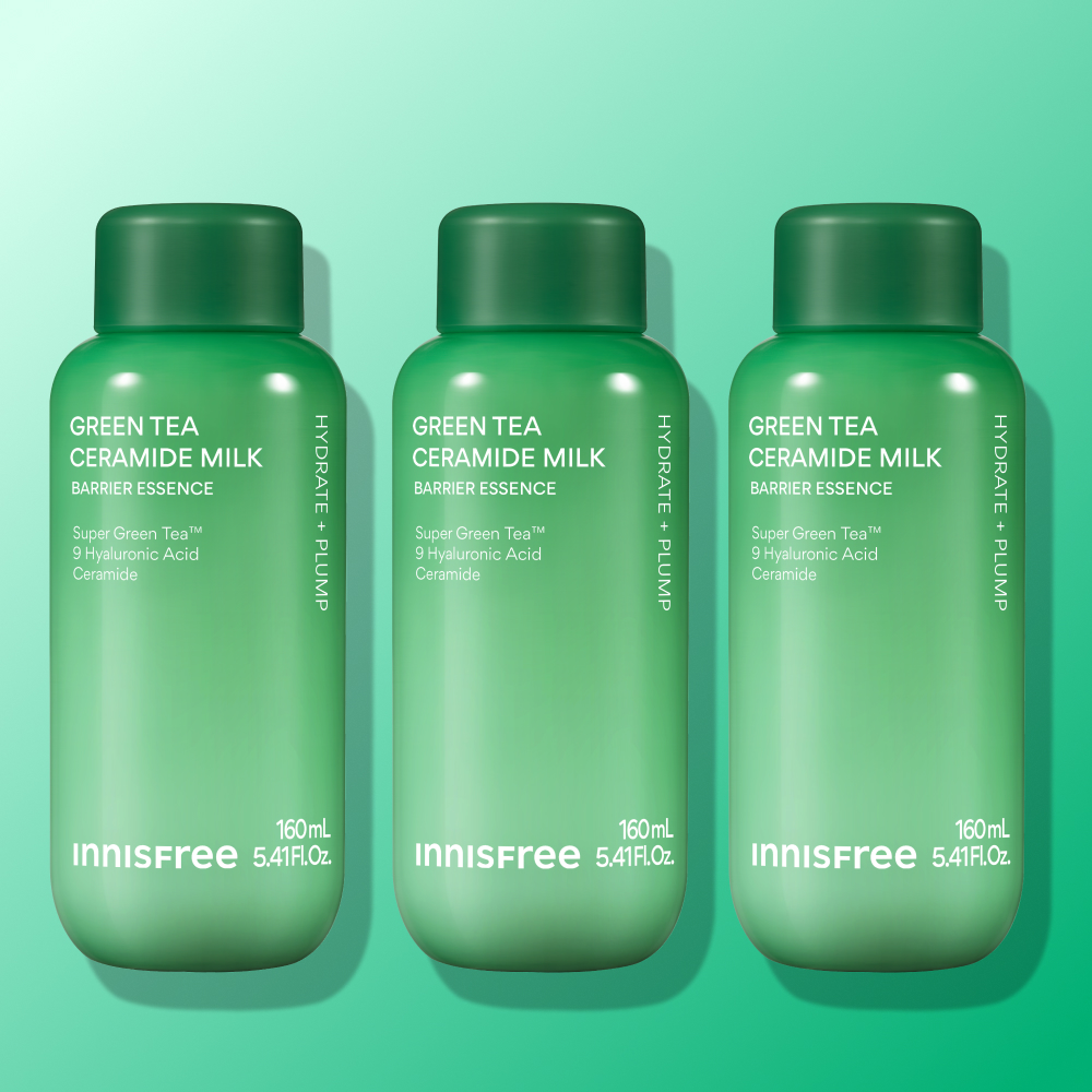 이니스프리 그린티 세라마이드 밀크 보습 에센스/수분 속건조 장벽 화잘먹 160ml, 3개 - 상세 이미지 2