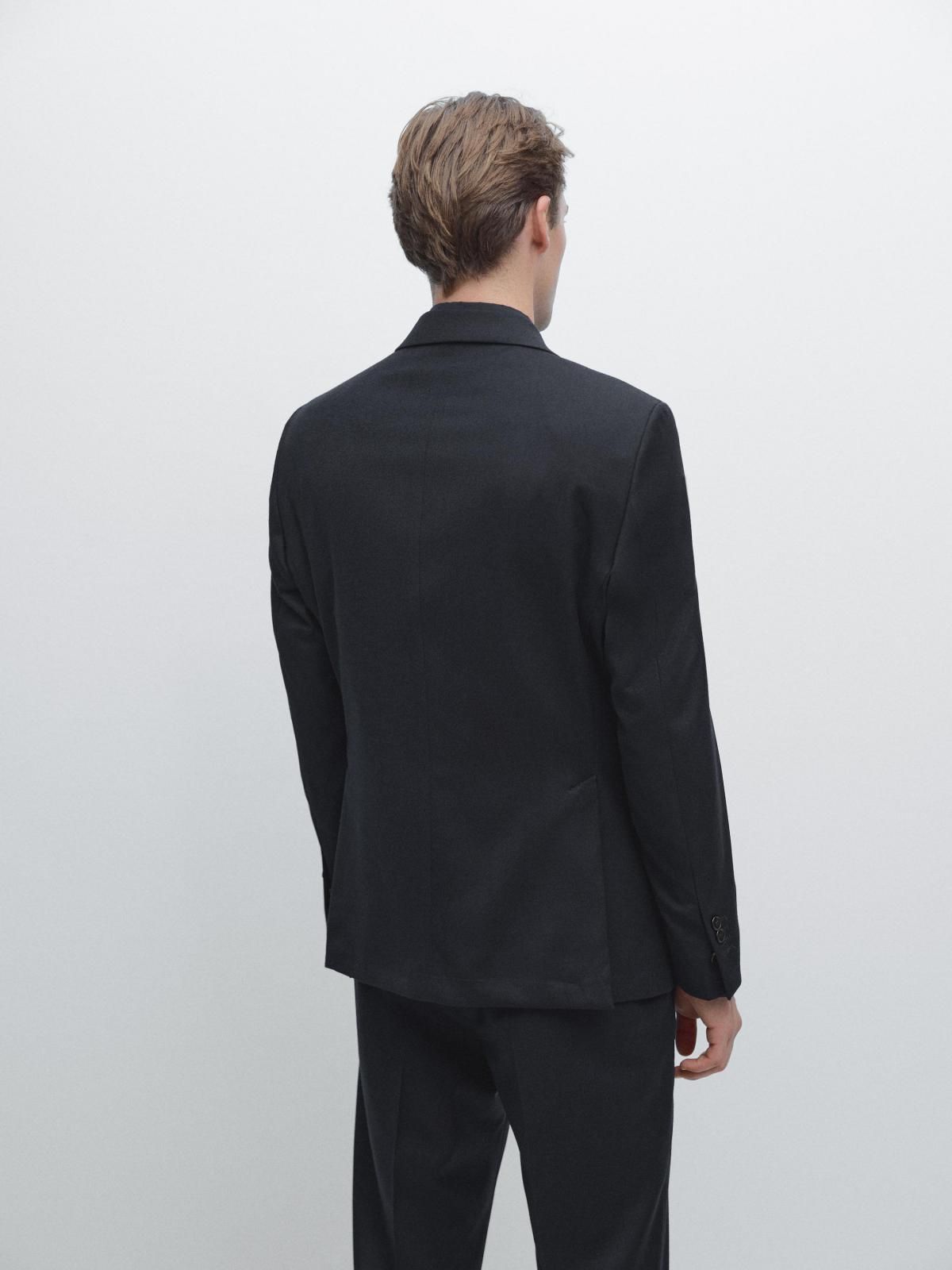 마시모두띠 울 블렌드 플란넬 테일러드 재킷 3548/535 NAVY BLUE - 상세 이미지 4