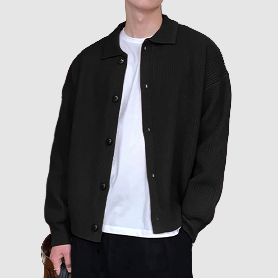 남자 카라 카디건 클래식 가디건 봄 가을 2XL 3XL - 상품 이미지