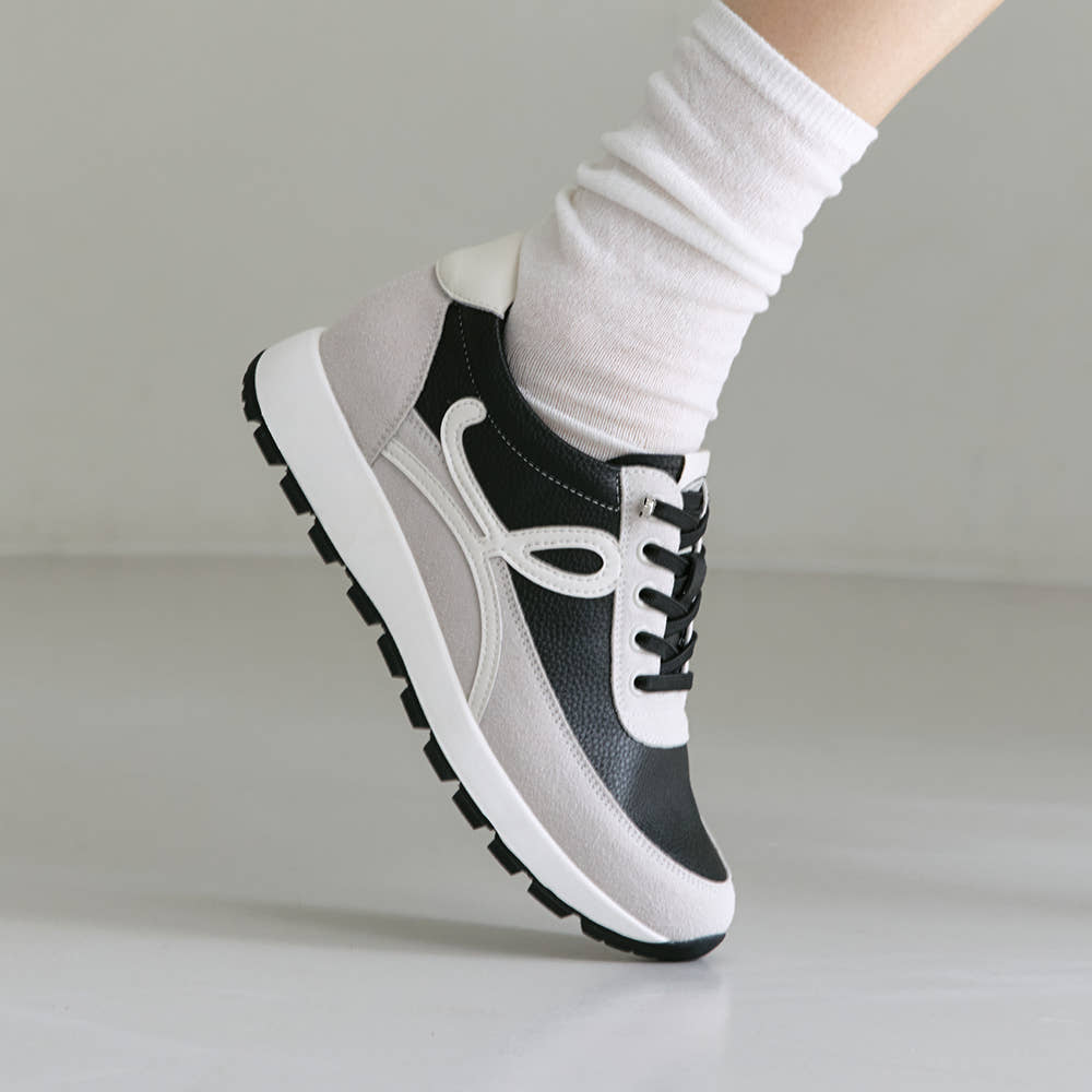 슈리오 키높이스니커즈 라인엣지 여성 통굽 운동화