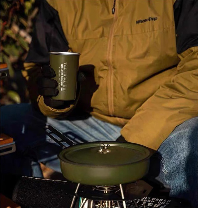 대륙의 테팔 후라이팬 차박 백패킹 코펠 2인용 캠핑 냄비 코팅 팬