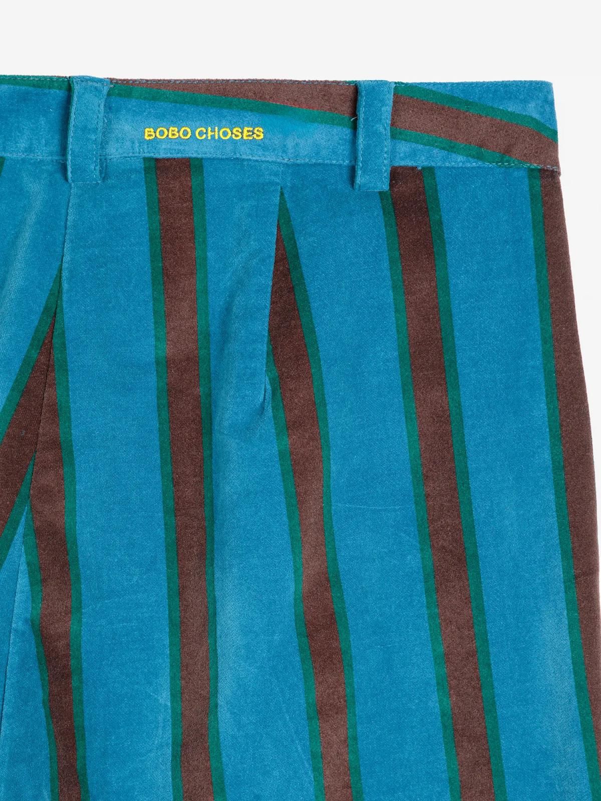 보보쇼즈 스트라이프 와이드핏 네이비 블루 팬츠 b225fd007 ONE COLOR - 상세 이미지 4