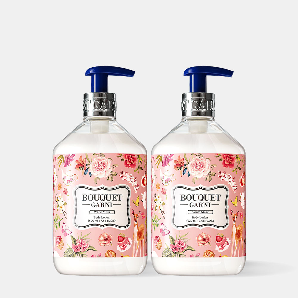[2개] 부케가르니 바디로션 520ml 향기좋은 보습제 화이트머스크 향 8종 교차가능